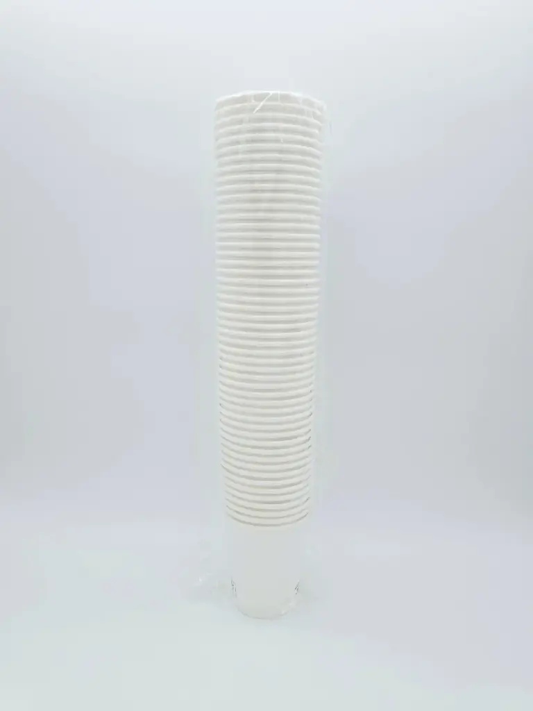 50 Paper cups white for cold and hot drinks - 200ml 