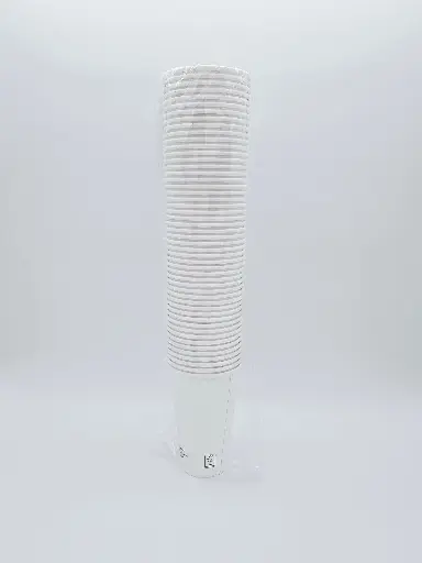 50 Paper cups white for cold and hot drinks - 300ml 
