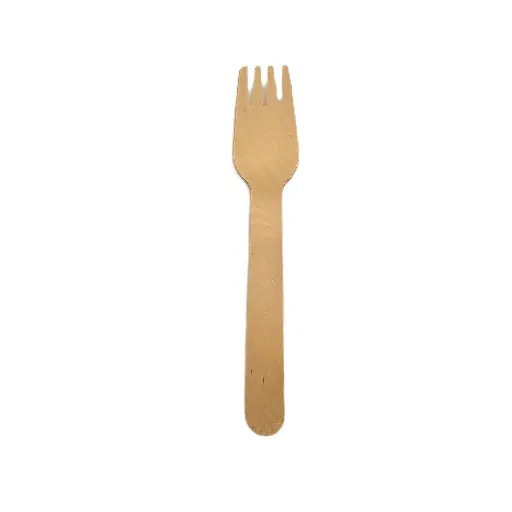 100 Wooden forks disposable - 16.5 cm  
