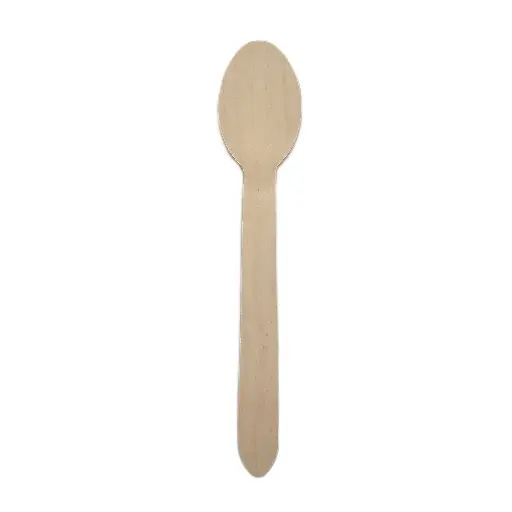 100 Wooden spoons disposable - 16.5 cm  